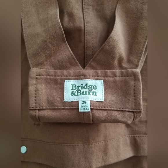 Caramel Brown 100% Cotton Overalls from Bridge and Burn NWOT - Picture 6 of 8